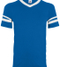 Augusta Sportswear 361 Youth V-Neck Football Tee in Royal/ white