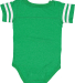Rabbit Skins 4437 Infant Football Onesie in Vintage green/blended white