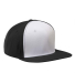 BA516 Big Accessories Flat Bill Cap in Black/ white