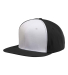 BA516 Big Accessories Flat Bill Cap in Black/ white