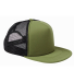 BX030 Big Accessories 5-Panel Foam Front Trucker C in Olive/ black
