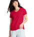 5780 Hanes® Ladies Heavyweight V-neck T-shirt - 5 in Deep red