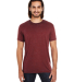 115A Threadfast Apparel Unisex Cross Dye Short-Sle in Black cherry