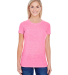 202A Threadfast Apparel Ladies' Triblend Short-Sle in Neon pink triblend