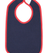 RS1004 Rabbit Skins Infant Jersey Contrast Trim Ve in Navy/ red