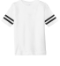 3037 Rabbit Skins Toddler Fine Jersey Football Tee in White Solid/ Black