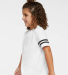 3037 Rabbit Skins Toddler Fine Jersey Football Tee in White Solid/ Black