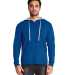 9601 Next Level French Terry Zip Up Hoodie in Royal/ heather grey