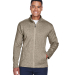 DG793 Devon & Jones Men's Bristol Full-Zip Sweater in Khaki heather