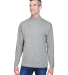 D420 Devon & Jones Adult Sueded Cotton Jersey Mock in Grey heather