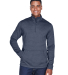 DG798 Devon & Jones Men's Newbury Mélange Fleece  in Navy heather