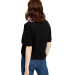 US Blanks US309 Modal Flowy Crop Top in Black