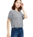US Blanks US309 Modal Flowy Crop Top in Heather grey