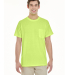 Gildan 5300 Heavy Cotton T-Shirt with a Pocket in Safety green