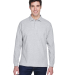 D110 Devon & Jones Men's Pima Pique Long-Sleeve Po in Grey heather