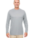 UltraClub 8622 Men's Cool & Dry Performance Long-S in Grey