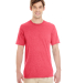 Jerzees 601MR Dri-Power Active Triblend T-Shirt in Fiery red heather