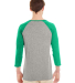 Jerzees 601RR Dri-Power Active Triblend Baseball R in Oxford/ irish green heather