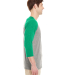 Jerzees 601RR Dri-Power Active Triblend Baseball R in Oxford/ irish green heather