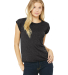 8804 Women's Flowy Muscle Tank with Rolled Cuffs in Dark grey heather