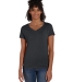 Hanes 42VT Women's V-Neck Triblend Tee with Fresh  in Slate triblend