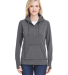 197 8431 Omega Stretch Terry Women's Snap Placket  in Charcoal triblend
