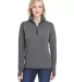197 8433 Omega Stretch Terry Women's Quarter-Zip P CHARCOAL TRBLND