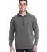 197 8434 Omega Stretch Terry Quarter-Zip Pullover in Charcoal triblend