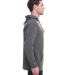 197 8435 Omega Stretch Terry Hooded Pullover in Charcoal triblend