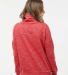 197 8673 Women's Melange Fleece Cowlneck Pullover in Red