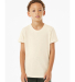 3413Y Bella + Canvas Youth Triblend Jersey Short S in Solid natural triblend