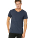 3014 Bella + Canvas Raw Neck Tee in Heather navy
