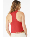 6682 Women's Racerback Cropped Tank in Heather red