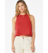 6682 Women's Racerback Cropped Tank in Heather red