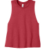 6682 Women's Racerback Cropped Tank in Heather red