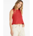 6682 Women's Racerback Cropped Tank in Heather red