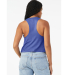 6682 Women's Racerback Cropped Tank in Heather true royal