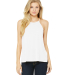 500 8809 Women's Flowy High Neck Tank in White