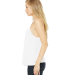 500 8809 Women's Flowy High Neck Tank in White