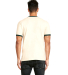 Next Level 3604 Unisex Fine Jersey Ringer Tee in Natural/forest green