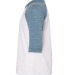 Bella+Canvas 3200T Toddler Three-Quarter Sleeve Ba in White/ denim