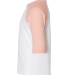 Bella+Canvas 3200T Toddler Three-Quarter Sleeve Ba in White/ heather peach