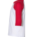 Bella+Canvas 3200T Toddler Three-Quarter Sleeve Ba in White/ red
