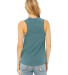 Women's Long Muscle Tank in Heather deep teal