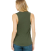 Women's Long Muscle Tank in Military green
