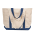 Liberty Bags 8871 16 Ounce Cotton Canvas Tote in Natural/ navy