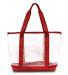 Liberty Bags 7009 Clear Boat Tote in Red