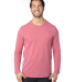 Threadfast Apparel 100LS Unisex Ultimate Long-Slee in Red heather