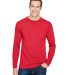 Bayside Apparel 3055 Union-Made Long Sleeve T-Shir in Red