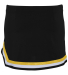 Augusta Sportswear 9145 Women's Pike Skirt in Black/ white/ metallic gold